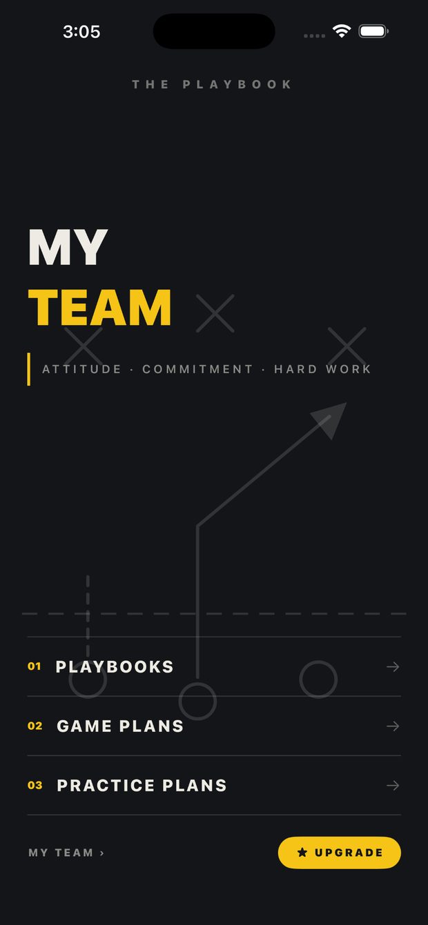 The Playbook screen 1